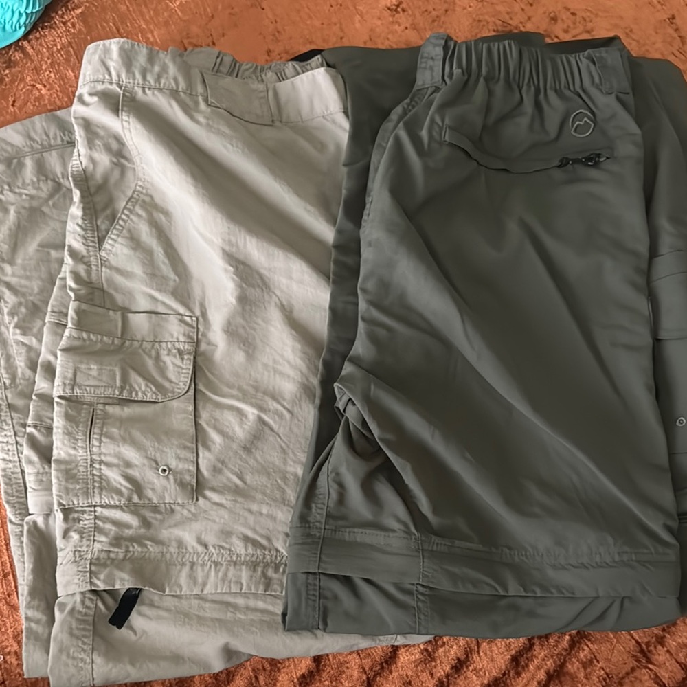 Magellan Outdoors Men's Cargo Shorts/Pants - Khaki and Olive